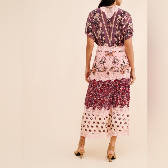 FARM Rio Glam Tapestry Lace Slip Maxi Dress Size M - Picture 7 of 13